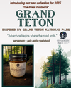 A Grand Teton candle in the woods